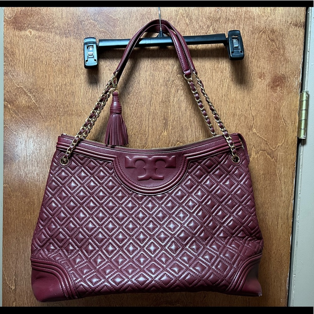 Tory Burch Burgundy Tote